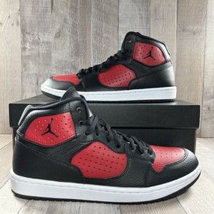 Jordan Access Men's Basketball Sneakers Black Gym Red-White Size 10 AR3762-006